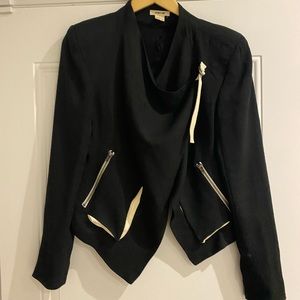 Helmut Lang blazer with white leather detail sz 10
